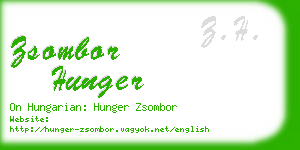 zsombor hunger business card